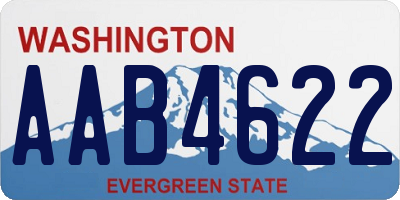 WA license plate AAB4622