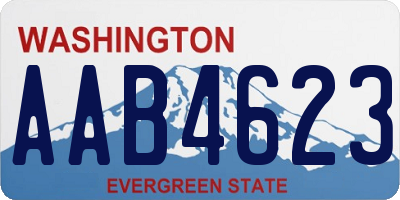 WA license plate AAB4623