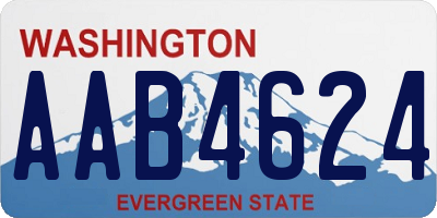 WA license plate AAB4624