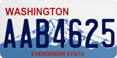 WA license plate AAB4625