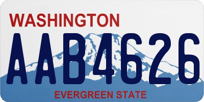 WA license plate AAB4626