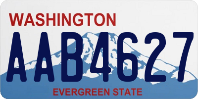 WA license plate AAB4627