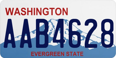 WA license plate AAB4628