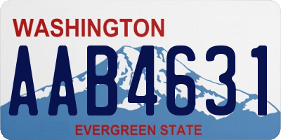 WA license plate AAB4631