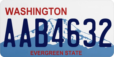 WA license plate AAB4632