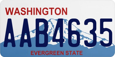 WA license plate AAB4635