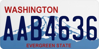 WA license plate AAB4636