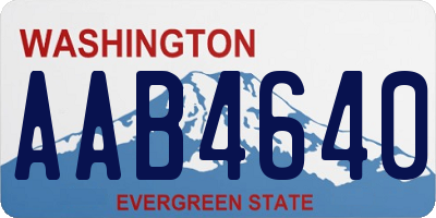 WA license plate AAB4640