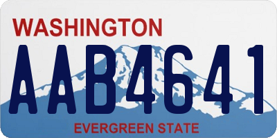 WA license plate AAB4641