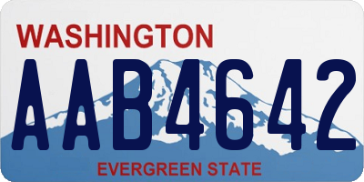 WA license plate AAB4642