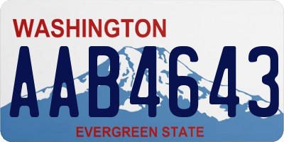 WA license plate AAB4643