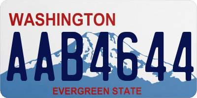 WA license plate AAB4644