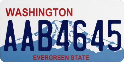 WA license plate AAB4645