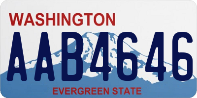 WA license plate AAB4646