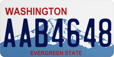 WA license plate AAB4648