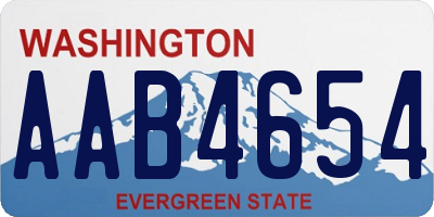 WA license plate AAB4654