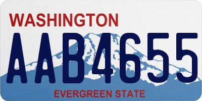 WA license plate AAB4655