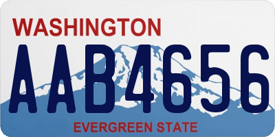 WA license plate AAB4656