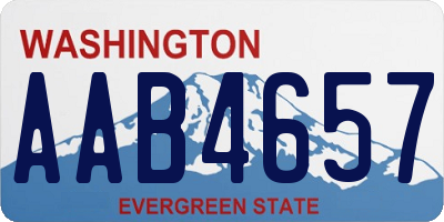 WA license plate AAB4657