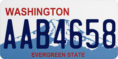 WA license plate AAB4658