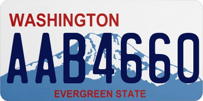 WA license plate AAB4660