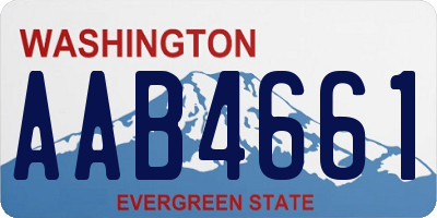 WA license plate AAB4661