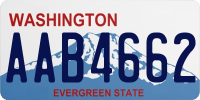 WA license plate AAB4662