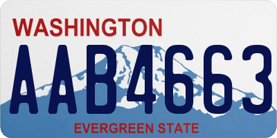 WA license plate AAB4663