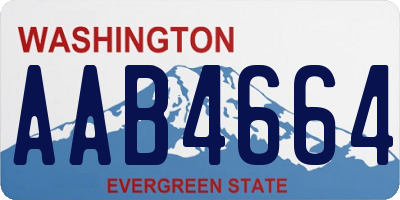 WA license plate AAB4664