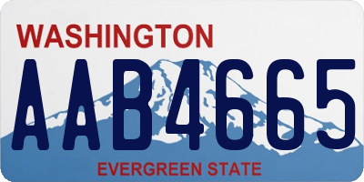 WA license plate AAB4665