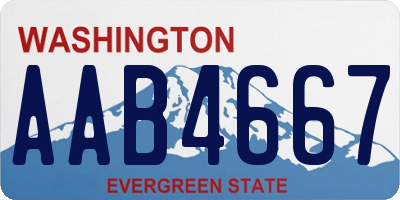 WA license plate AAB4667