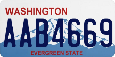 WA license plate AAB4669