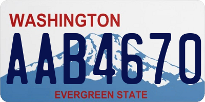 WA license plate AAB4670