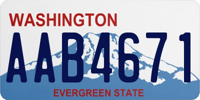 WA license plate AAB4671