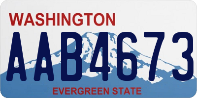 WA license plate AAB4673