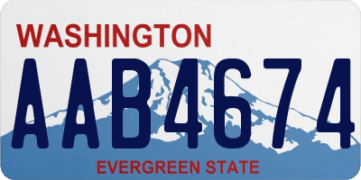 WA license plate AAB4674