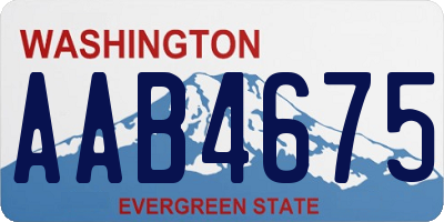 WA license plate AAB4675