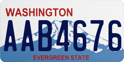 WA license plate AAB4676