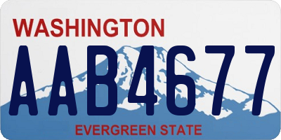 WA license plate AAB4677