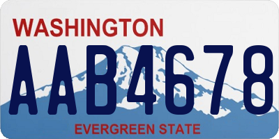 WA license plate AAB4678