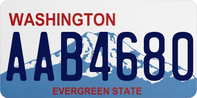WA license plate AAB4680