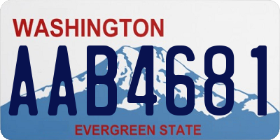 WA license plate AAB4681