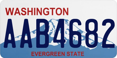 WA license plate AAB4682