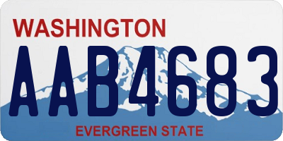 WA license plate AAB4683