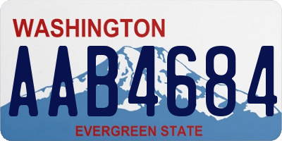 WA license plate AAB4684
