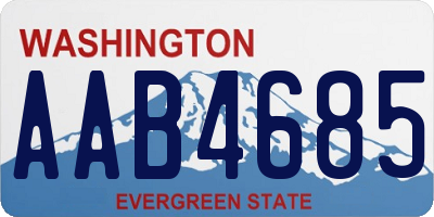 WA license plate AAB4685