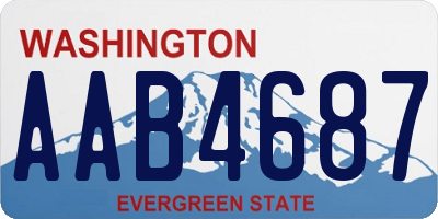 WA license plate AAB4687