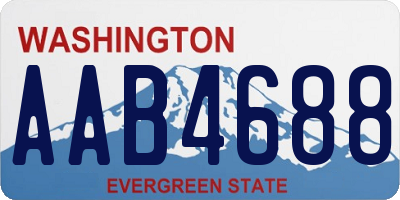 WA license plate AAB4688