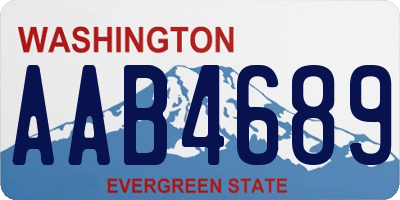 WA license plate AAB4689