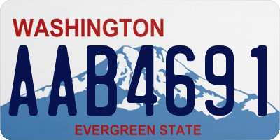 WA license plate AAB4691